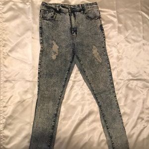 Tie Dye High Waist Jeans